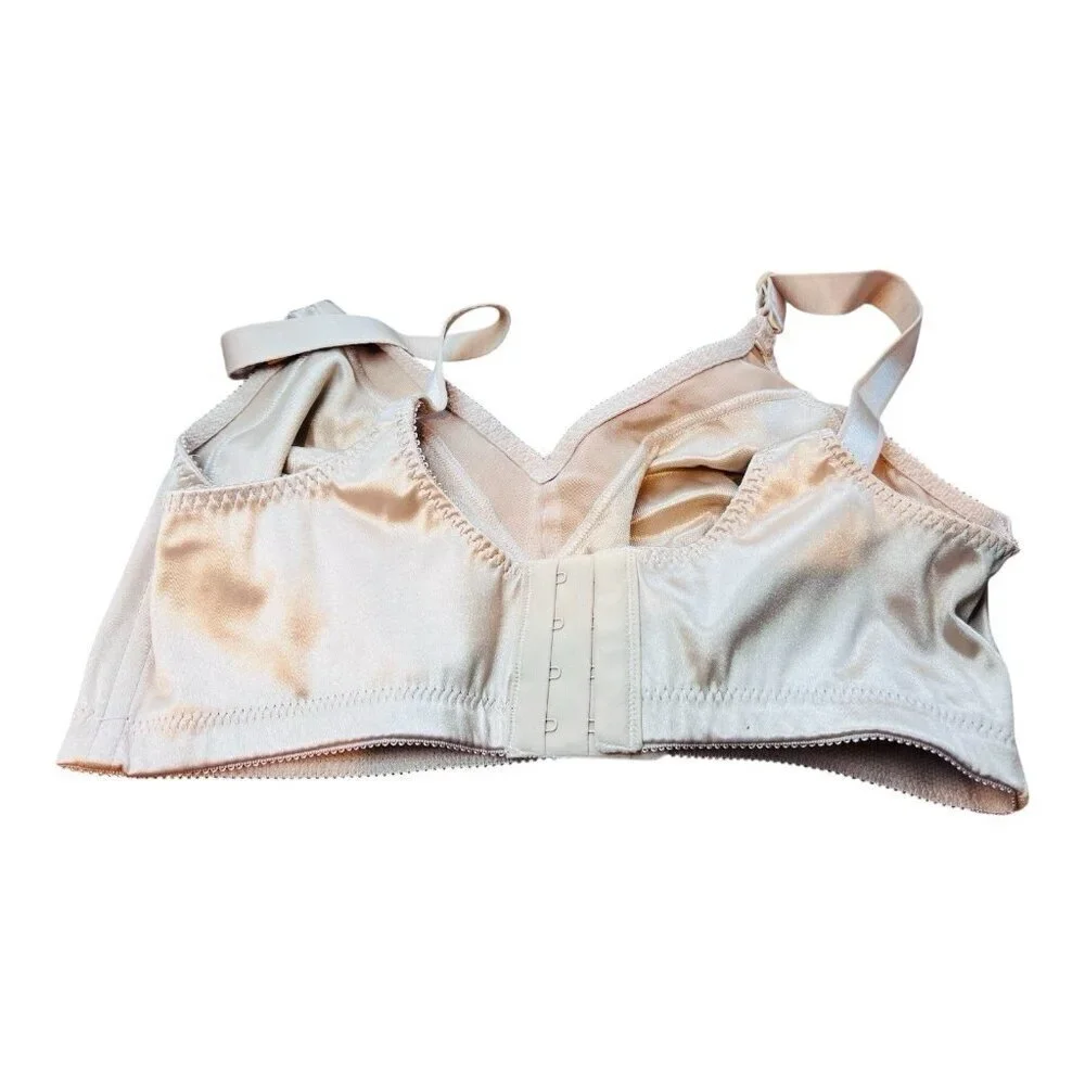 Bali DF 3820 Nude Satin Size 38DD Classic Support Cool Comfort Wireless Bra